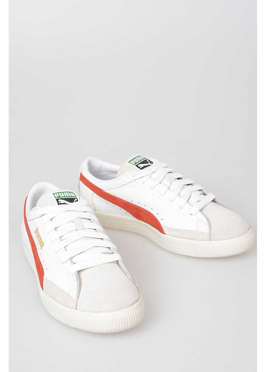 PUMA Leather BASKET 90680 Sneakers WHITE