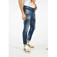 Blugi slim fit Distressed jeans SKATER 14 Cm Barbati