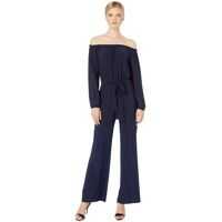 Salopete Ity Matte Jersey Long Sleeve Jumpsuit with Sash Femei
