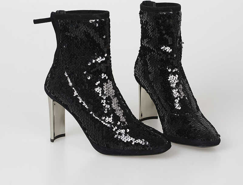 Giuseppe Zanotti 9cm Sequined RUGGENTE Boots BLACK