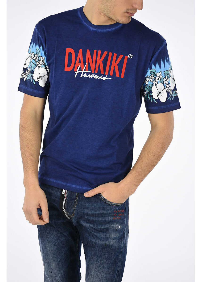 DSQUARED2 Cotton DANKIKI T-shirt BLUE