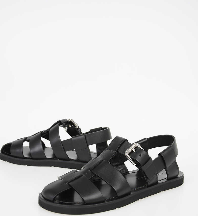 Prada Leather Sandals BLACK