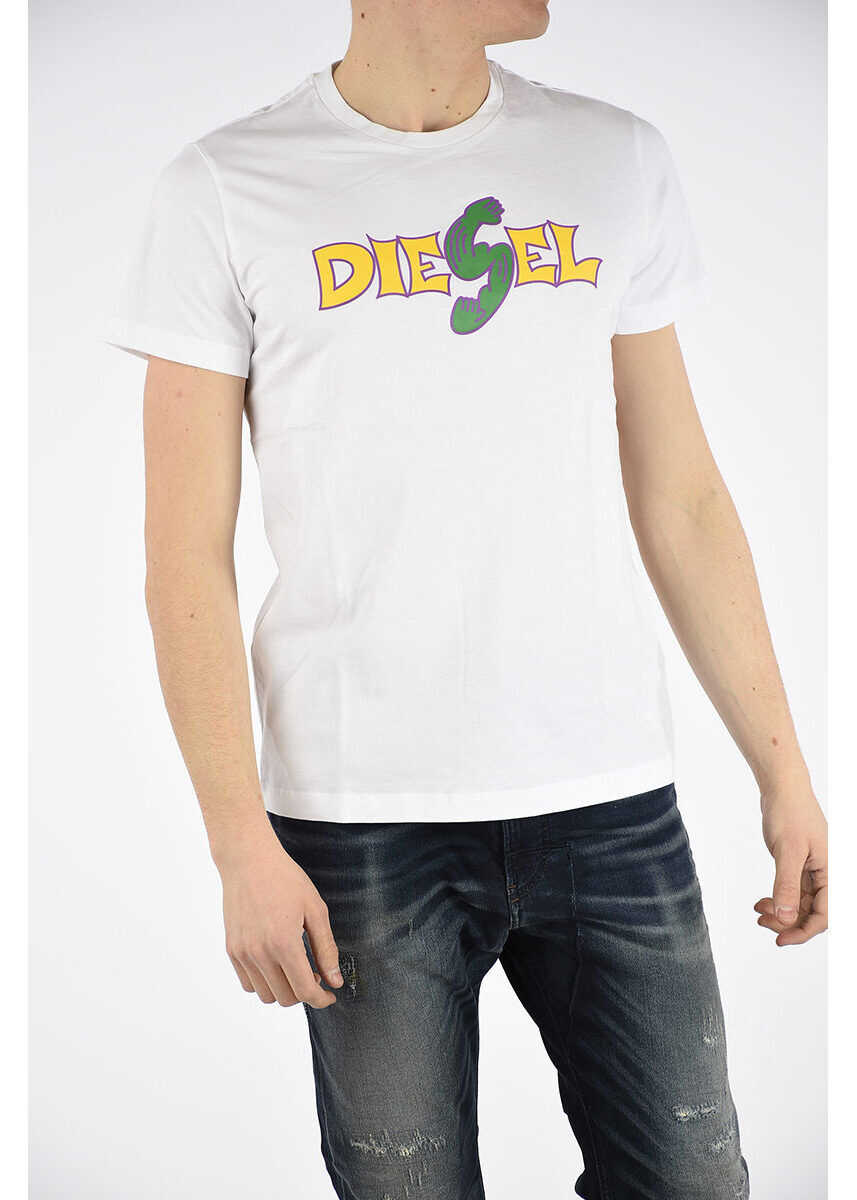 Diesel Jersey Cotton T-DIEGO-ZA T-shirt WHITE
