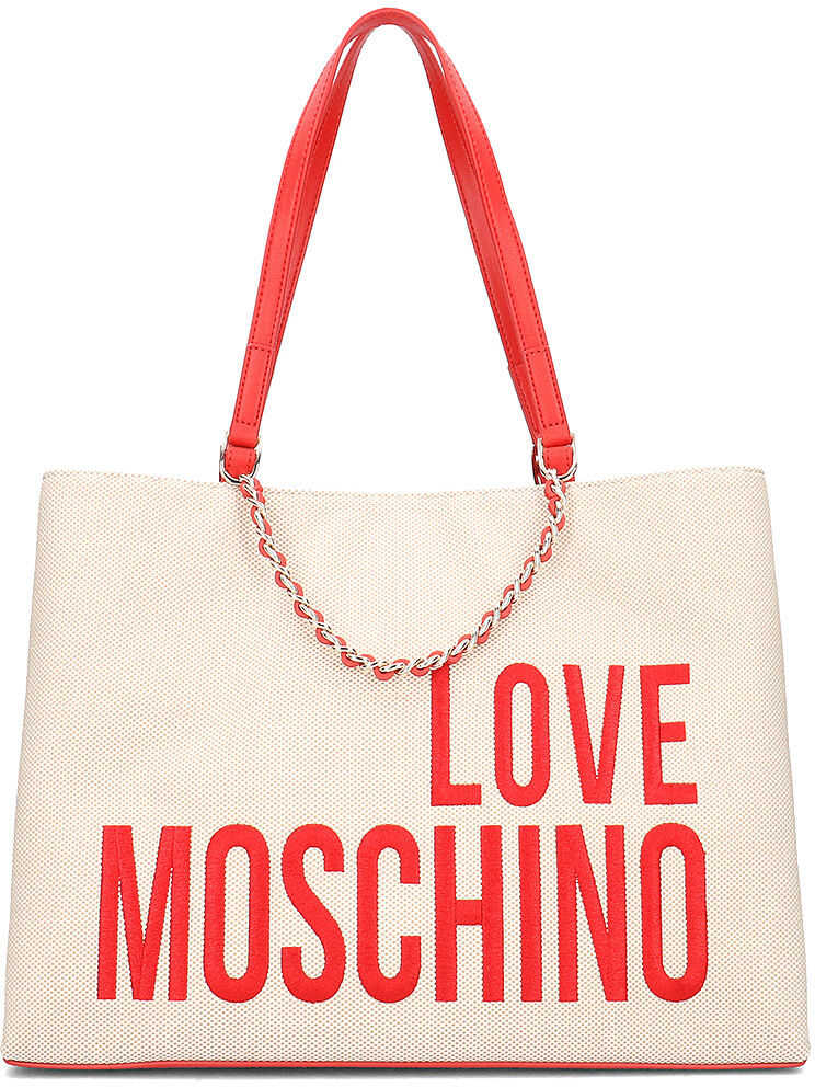 LOVE Moschino Canvas Embroidery Beżowy
