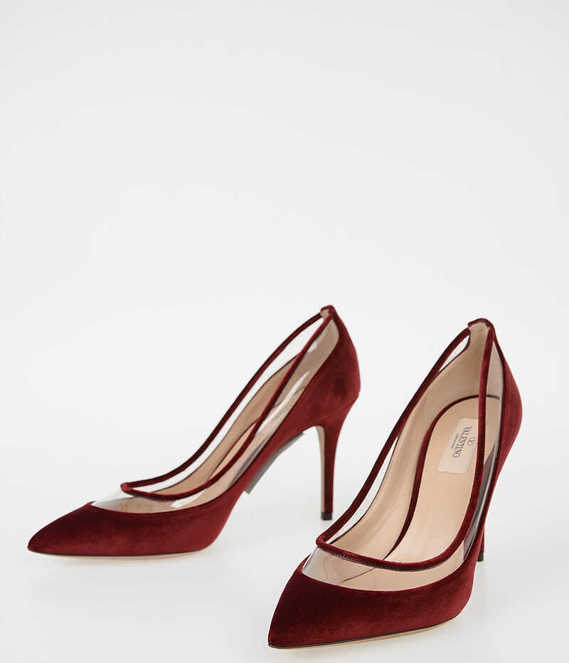 Valentino Garavani GARAVANI 10 cm Velvet Pumps RED