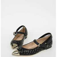 Balerini casual GARAVANI Quilted Leather ROCKSTUD Ballet Flats with Studs Femei