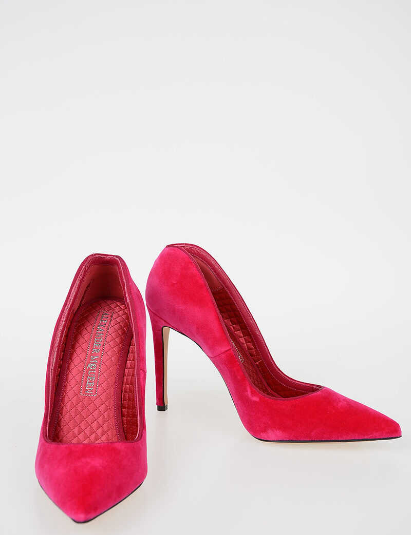 Alexander McQueen 11cm Velvet Pumps PINK