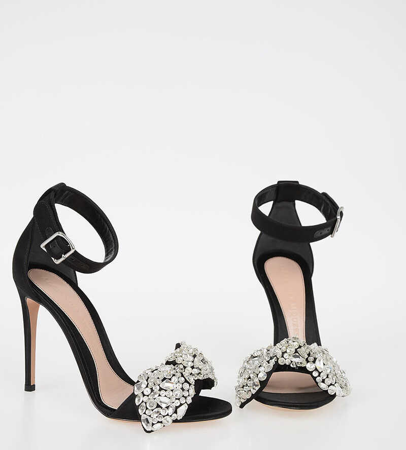 Alexander McQueen 11 cm Satin Sandals BLACK