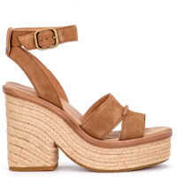 Sandale UGG Sandalo Con Tacco Ugg Carine In Pelle Scamosciata Cuoio