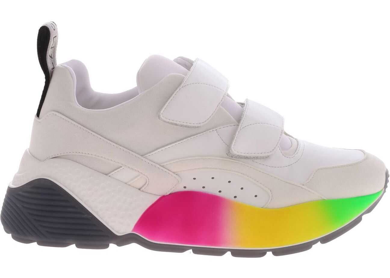 adidas by Stella McCartney White Eclypse Sneakers With Over Sole White