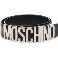 Curele Moschino Black Belt With Logo Femei