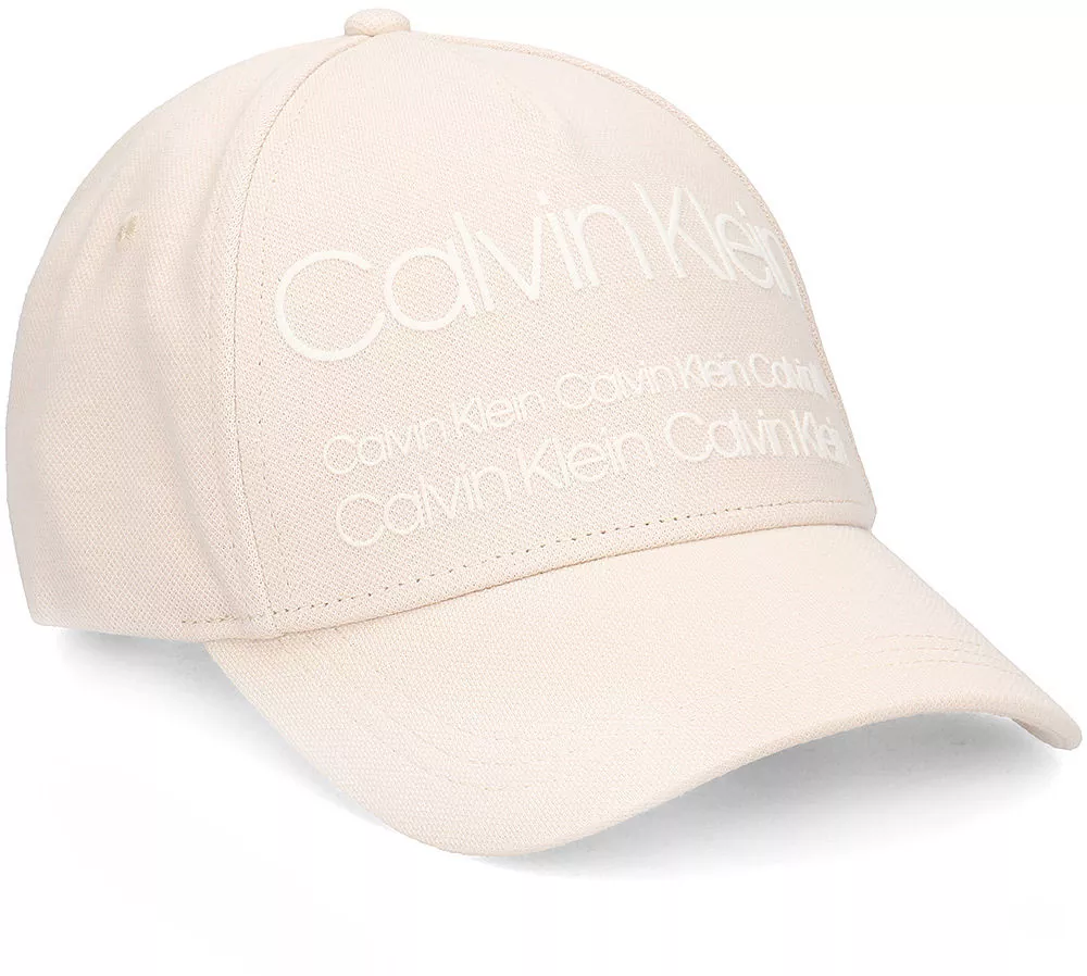Calvin Klein Industrial Pique Baseball Cap - Czapka Męska Beżowy