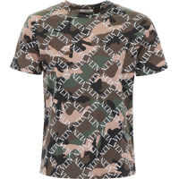 Tricouri Camouflage T-Shirt With Logo Barbati
