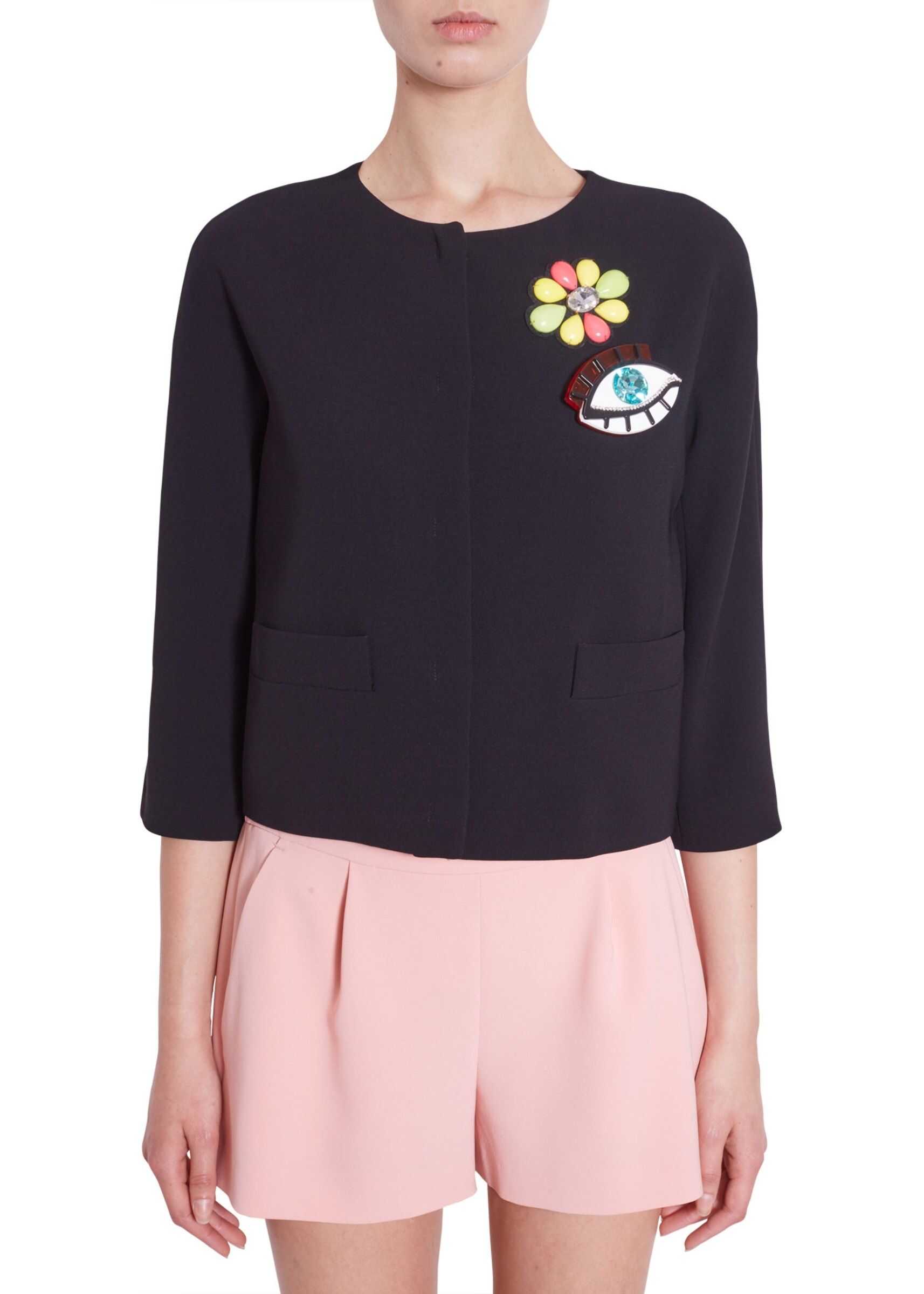 LOVE Moschino Crêpe Jacket BLACK