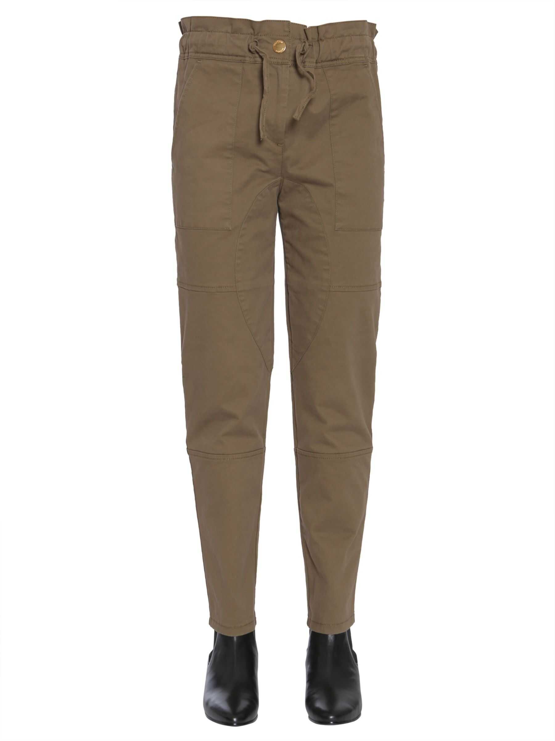 LOVE Moschino Cotton Gabardine Trousers MILITARY GREEN