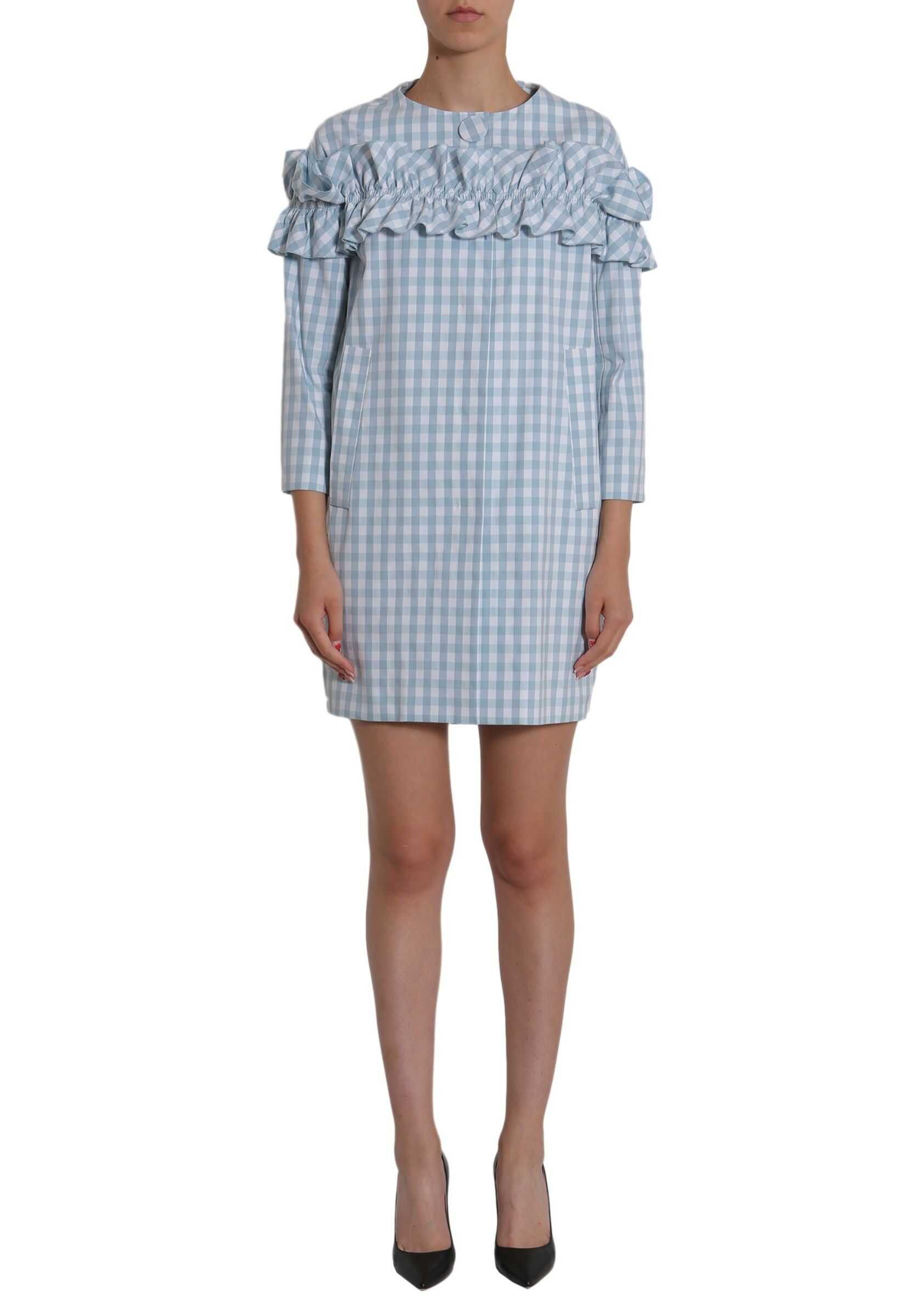 LOVE Moschino Ruffled Coat AZURE