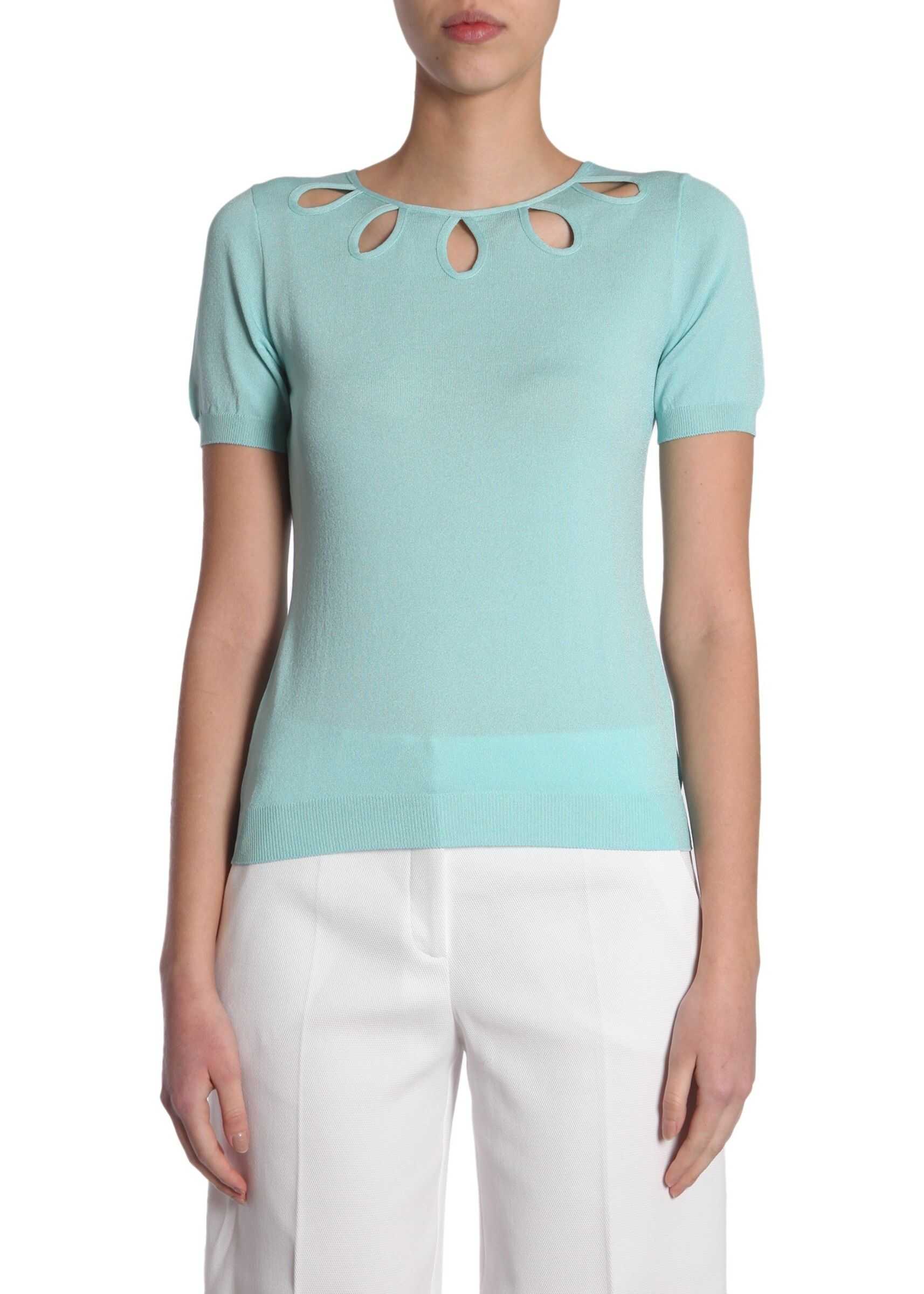 LOVE Moschino Short Sleeve Jumper AZURE