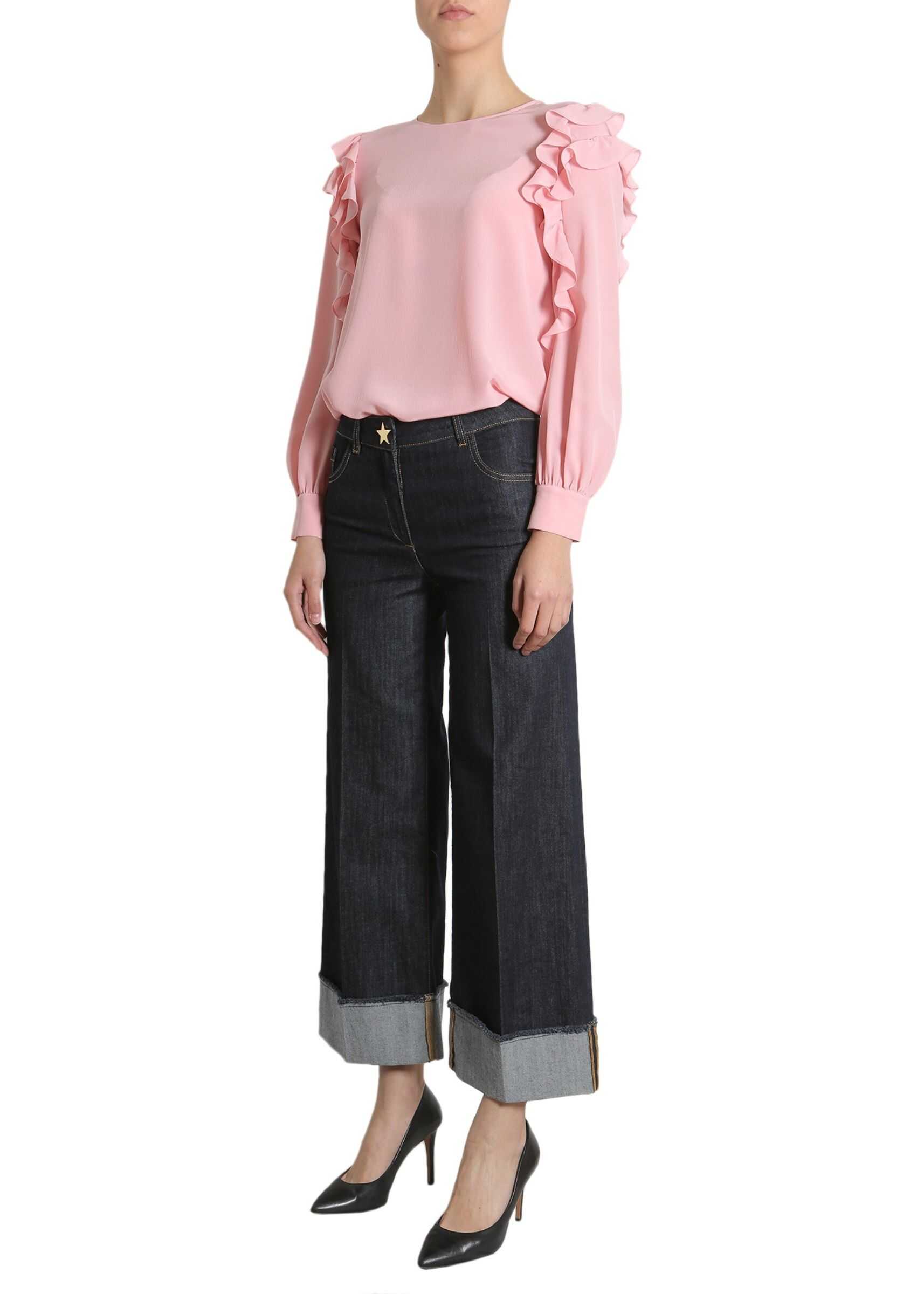 LOVE Moschino Ruffled Shirt PINK