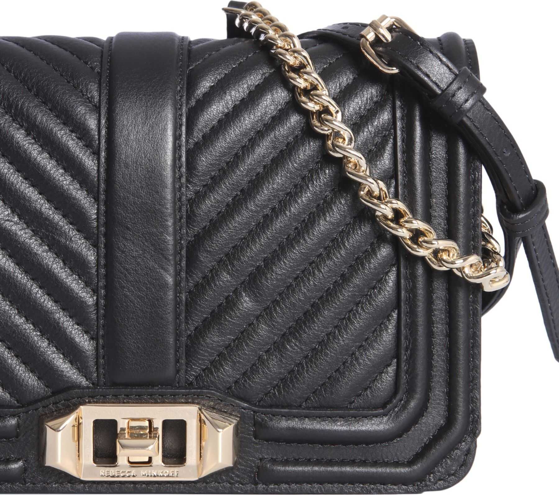 Rebecca Minkoff Small Chevron Quilted Bag BLACK