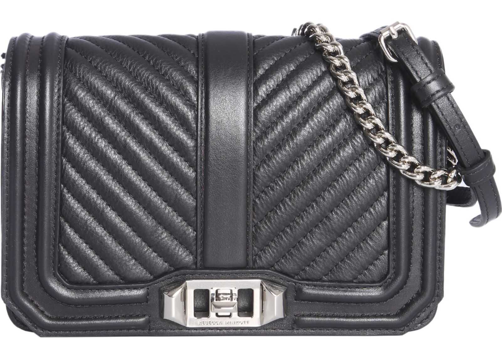 Rebecca Minkoff Small Chevron Quilted Bag BLACK