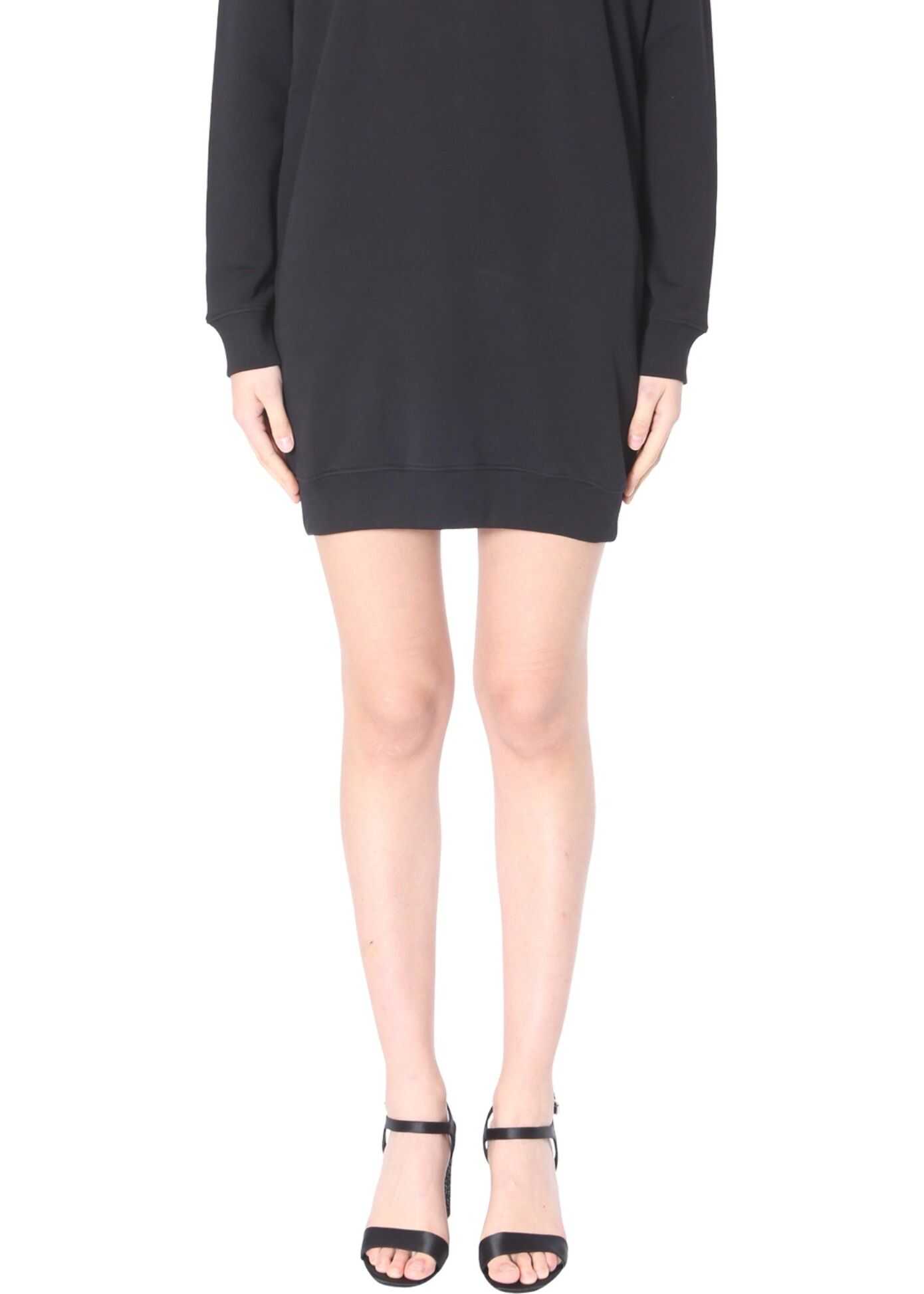 Moschino Cotton Fleece Dress BLACK