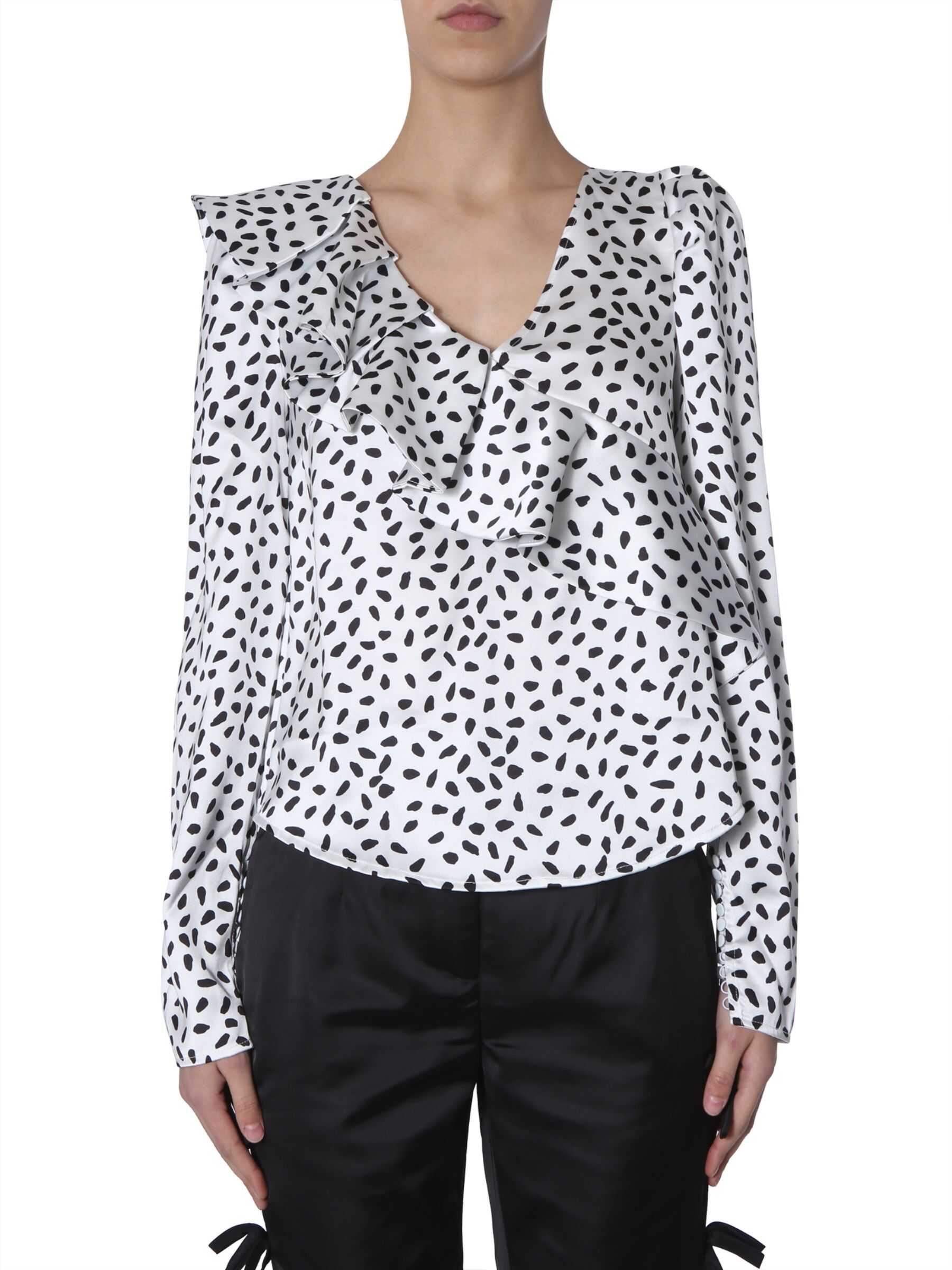 Self-Portrait V-Neck Shirt WHITE