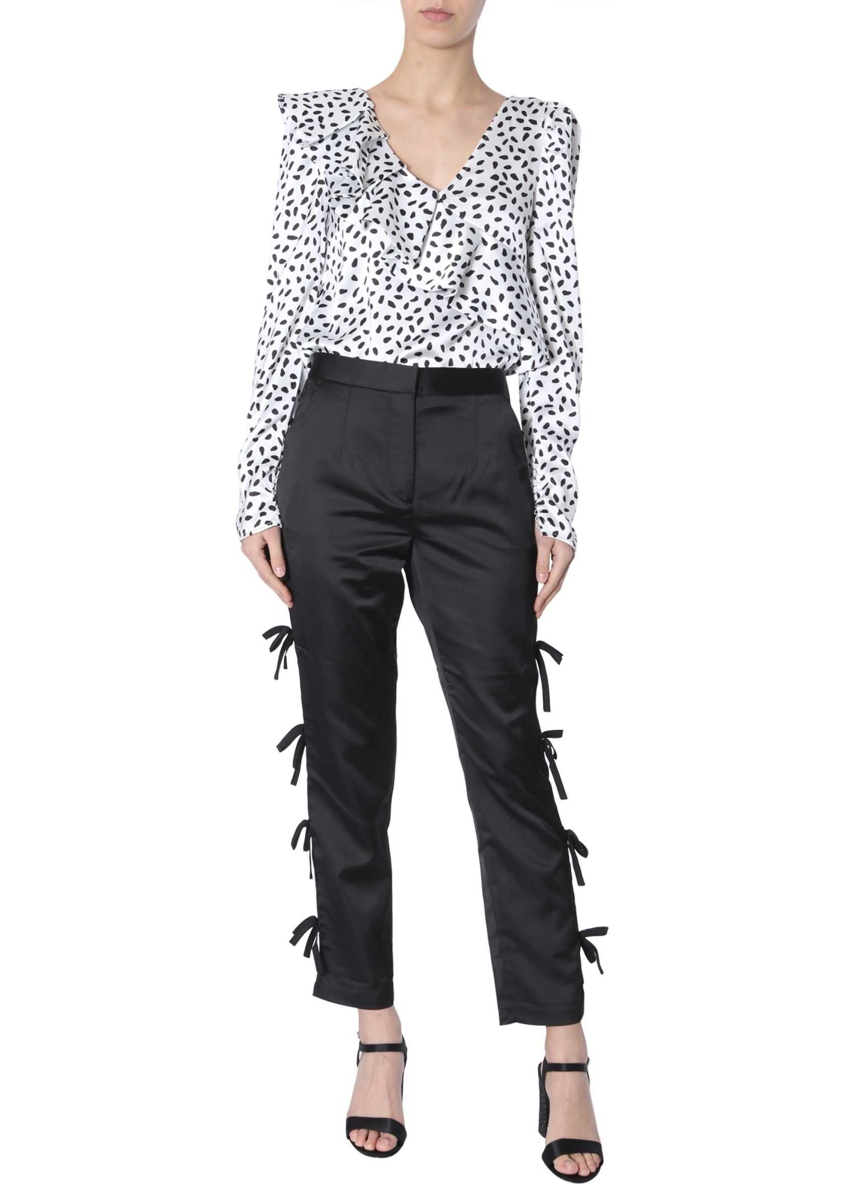 Self-Portrait Trousers With Bows BLACK