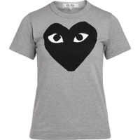 Tricouri T-Shirt Comme Des Garçons Play Grigia Con Cuore Femei