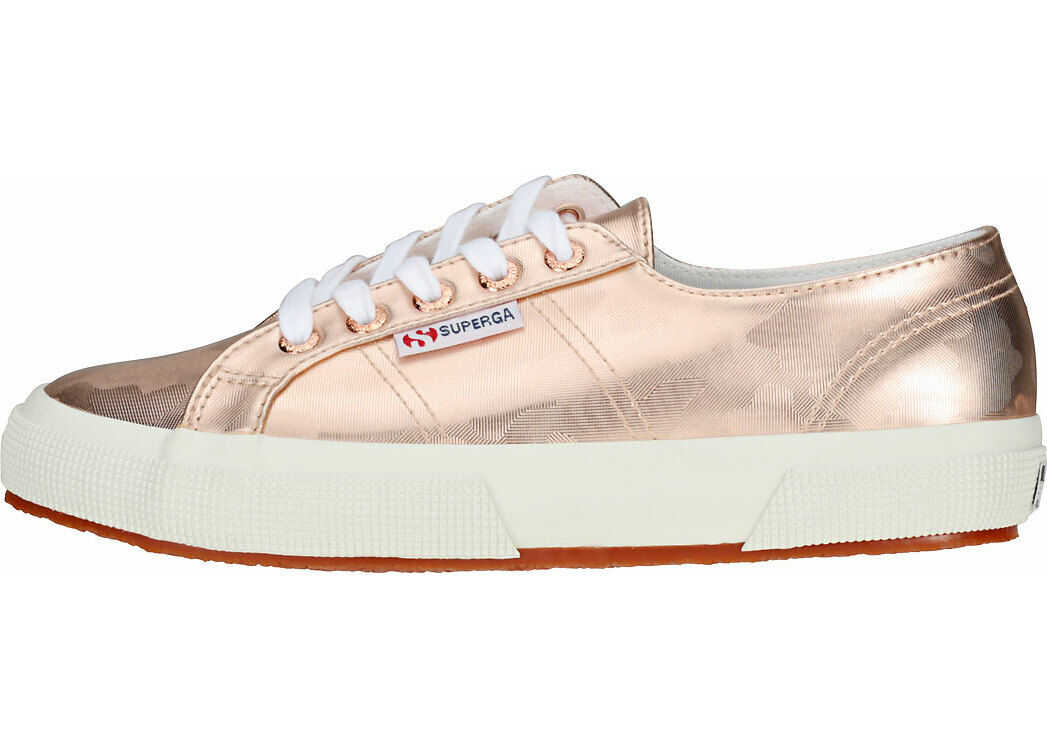 Superga 2750 Army Chrome Trainers In Rose Gold* Red