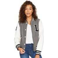 Jachete Faux Wool Varsity Bomber Femei