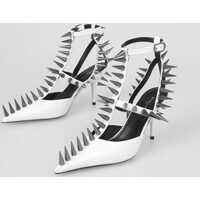 Sandale cu toc 8cm Studded Leather Sandals Femei