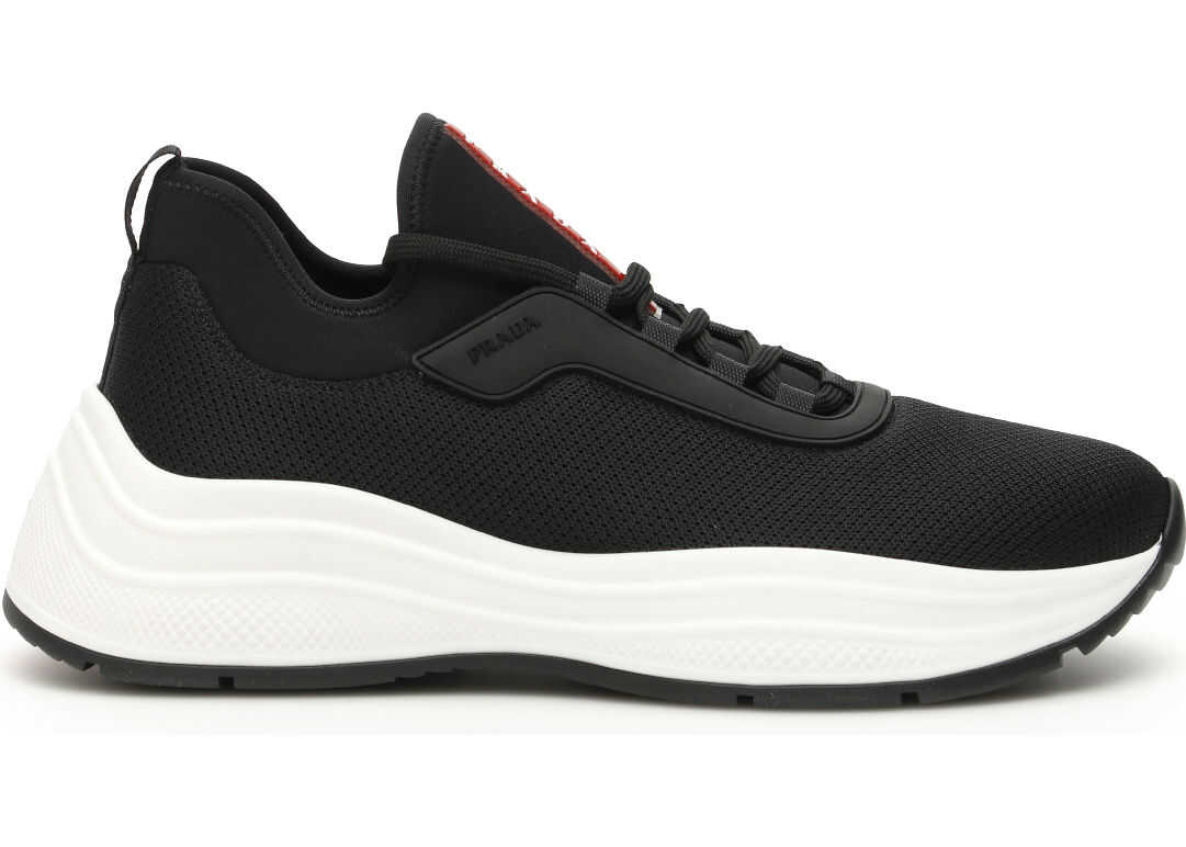 Prada America\'s Cup Sneakers NERO BIANCO