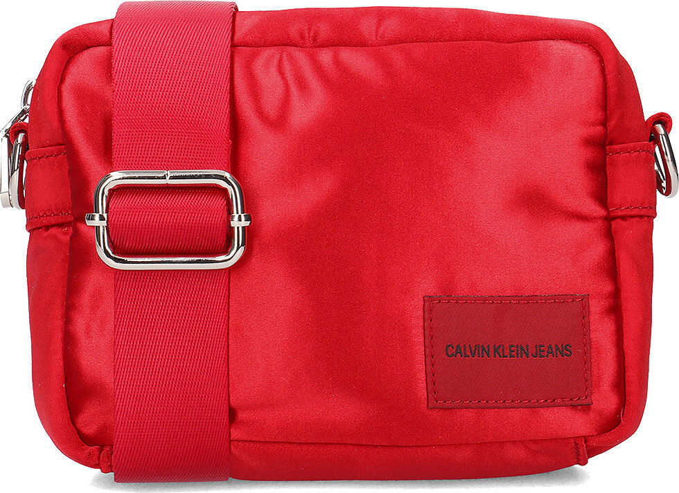 Calvin Klein Jeans Satin Camera Bag Czerwony