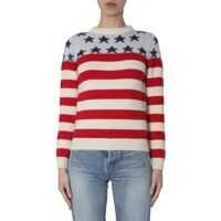 Pulovere casual Flag Jacquard Sweater Femei