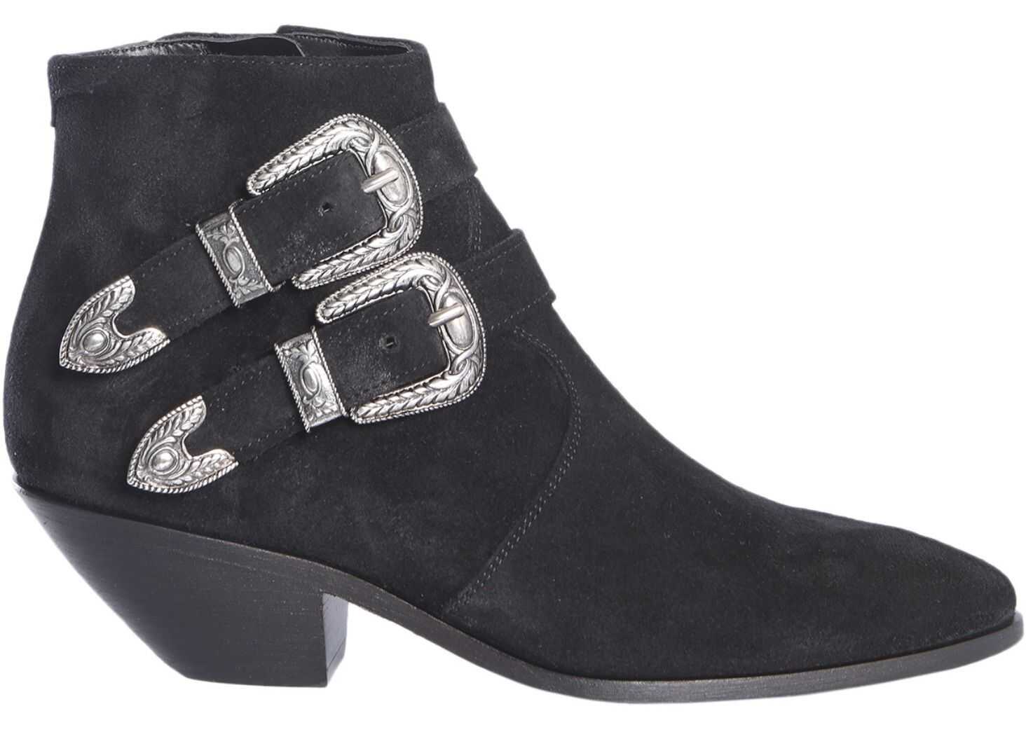 Cizma Saint Laurent Texano Boots BLACK
