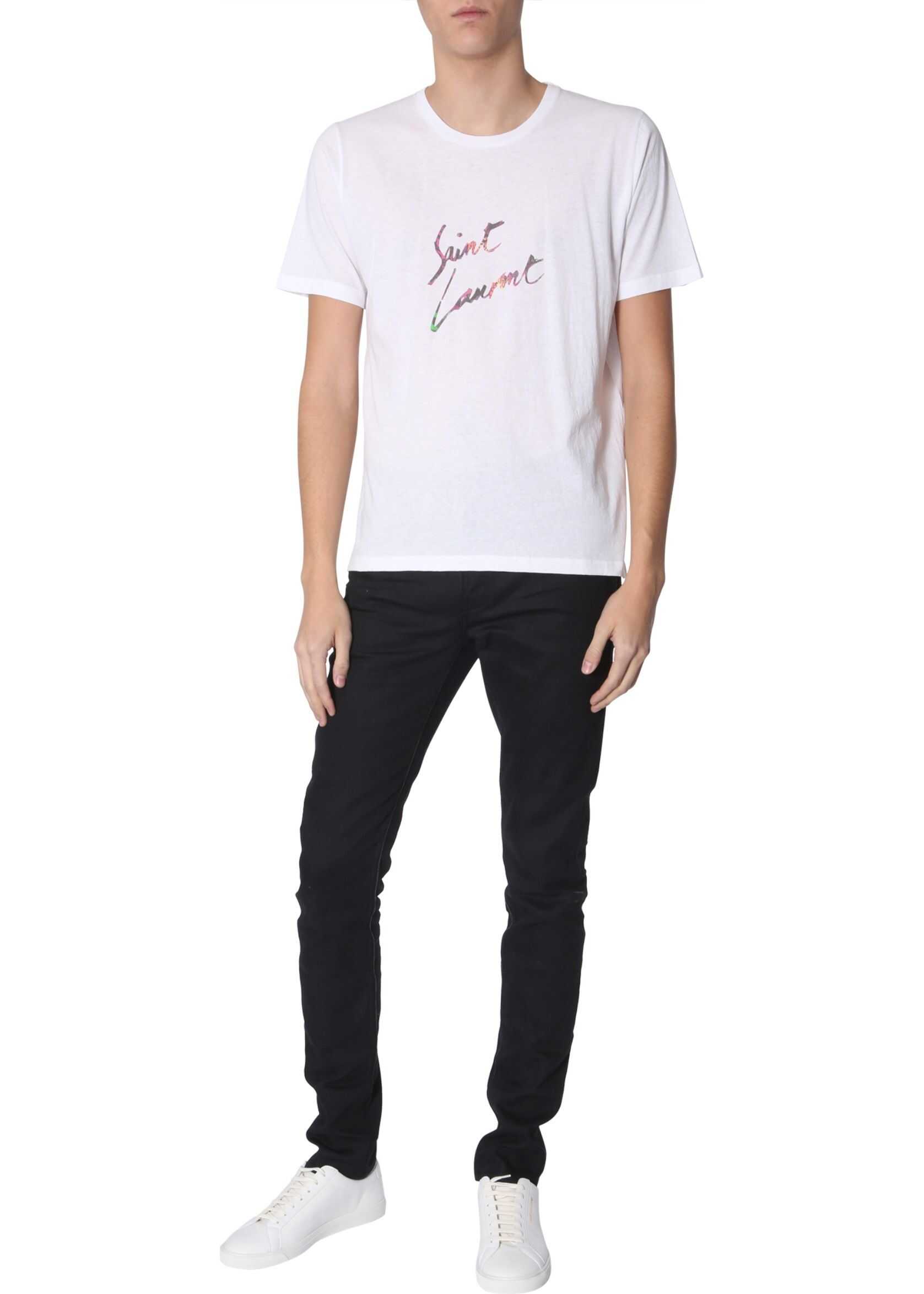 Saint Laurent Round Neck T-Shirt IVORY