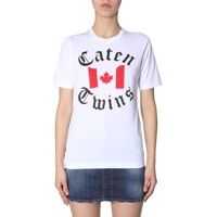 Tricouri T-Shirt With Caten Twins Print Femei