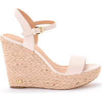 Platforme Jill Ivory Leather Wedge Sandal Femei