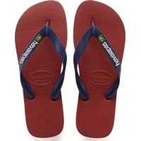Slapi Brasil Logo Unisex Flip Flops In Red Barbati