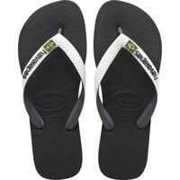 Slapi Brasil Mix Unisex Flip Flops In Black White Barbati