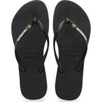Slapi Slim Brasil Logo Flip Flops In Black Femei