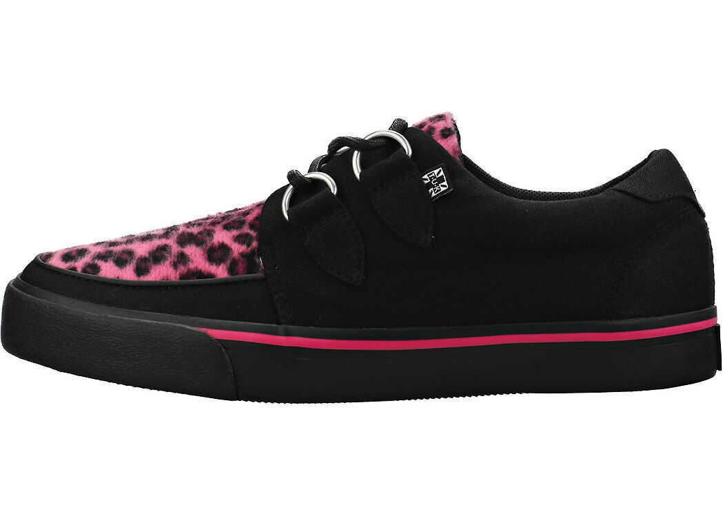 TUK T.u.k D-Ring Vlk Sneaker Trainers In Black Pink - Peta-Approved Vegan Black