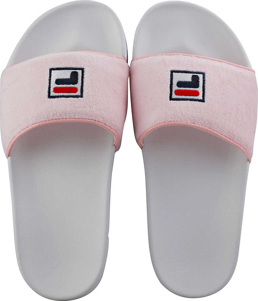 Fila Drifter Terry Slide In White Pink White