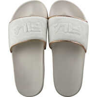 Slapi Drifter Border Velour Slide In White Gold Femei