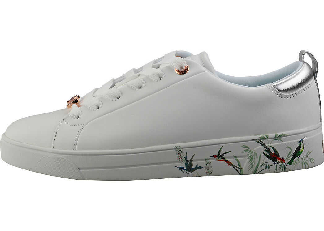 Ted Baker Roully Trainers In White Silver White