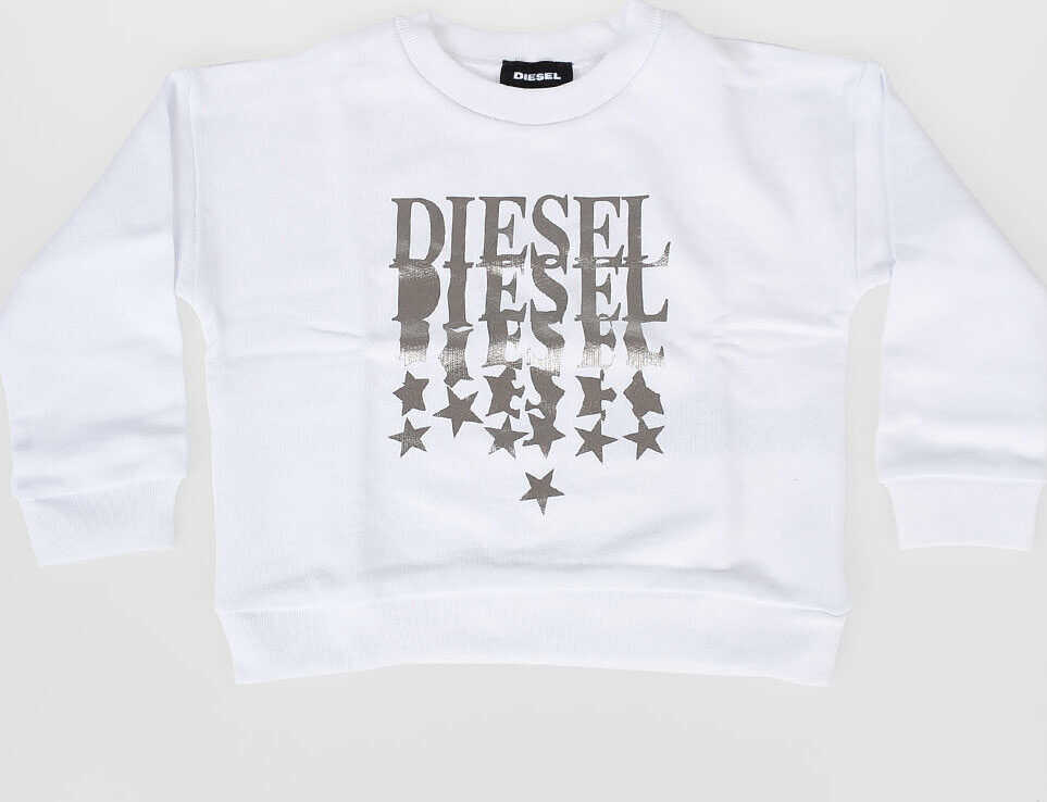 Diesel Kids Printed Sweatshirt WHITE