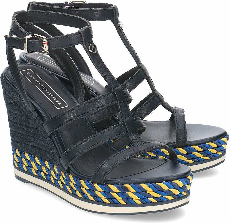 Tommy Hilfiger Colorful Rope Wedge Granatowy