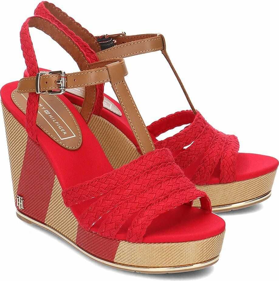 Tommy Hilfiger Printed Wedge Czerwony
