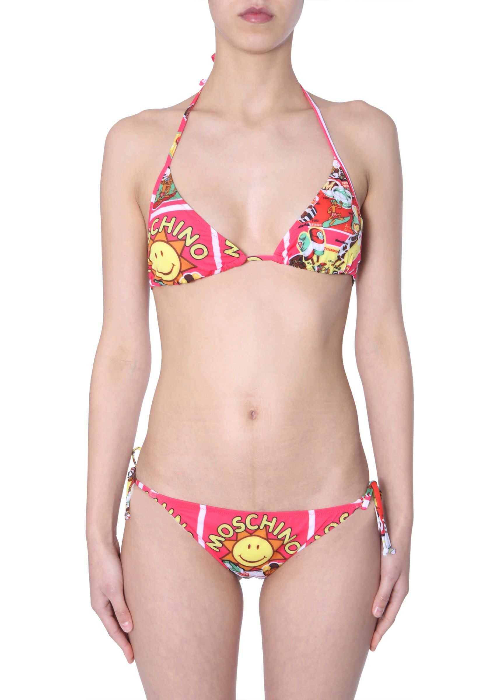 Costum Moschino Bikini Slip FUCHSIA