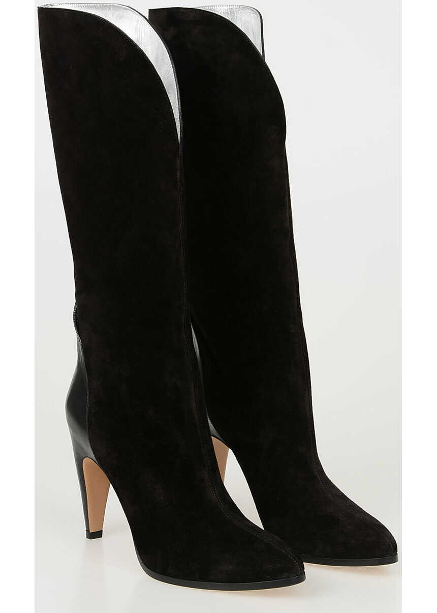 Cizma Givenchy 9.5 cm Suede Boots BLACK